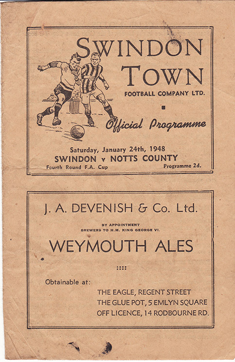 <b>Saturday, January 24, 1948</b><br />vs. Notts County (Home)